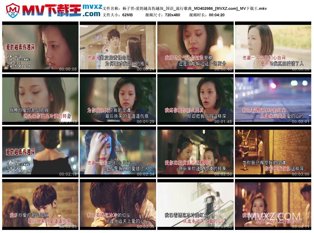 杨子萱-爱的越真伤越深_国语_流行歌曲_MD402986